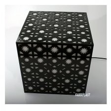 Acrylic plexiglas lamp HANDER transparent and black