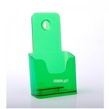 BROCHURE HOLDER ACRILIC POLYSTYRENETRANSLUCENT GREEN 1/3 A4 VERTICAL