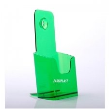 BROCHURE HOLDER ACRILIC POLYSTYRENETRANSLUCENT GREEN 1/3 A4 VERTICAL