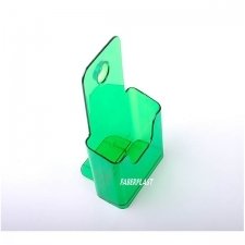 BROCHURE HOLDER ACRILIC POLYSTYRENETRANSLUCENT GREEN 1/3 A4 VERTICAL