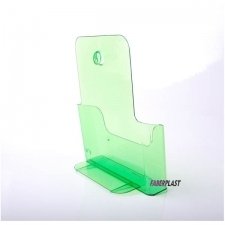 BROCHURE HOLDER ACRILIC POLYSTYRENETRANSLUCENT GREEN A4 VERTICAL