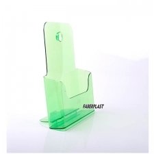 BROCHURE HOLDER ACRILIC POLYSTYRENETRANSLUCENT GREEN A4 VERTICAL