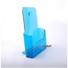 BROCHURE HOLDER ACRILIC POLYSTYRENE TRANSLUCENT BLUE A4 VERTICAL