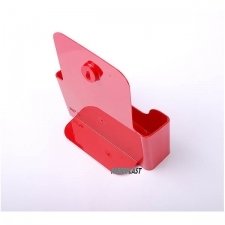 BROCHURE HOLDER ACRILIC POLYSTYRENEBRIGHT RED A5 VERTICAL