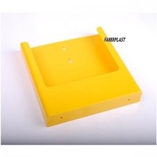 BROCHURE HOLDER ACRILIC POLYSTYRENE BRIGHT YELLOW A4 VERTICAL (WALL)