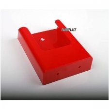 BROCHURE HOLDER ACRILIC POLYSTYRENEBRIGHT RED 1/3 A4 VERTICAL (WALL)