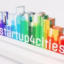 Acrylic Plexiglas Trophy Startup 4 Cities