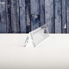 Acrylic plexiglas leaflet display NAMES 2 sides