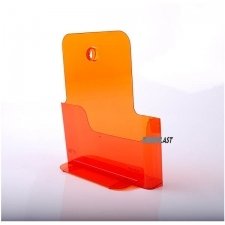 BROCHURE HOLDER ACRILIC POLYSTYRENETRANSLUCENT ORANGE A5 VERTICAL