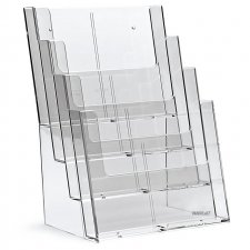 Acrylic Brochure Holder A4 vertical position (4 pockets)