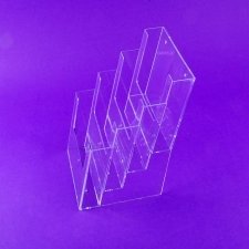 Acrylic Brochure Holder A4 vertical position (4 pockets)
