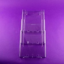 Acrylic Brochure Holder MURAL A4 VERTICAL 3 POCKETS