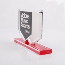 Perspex trophy VICIOUS MUSIC AWARDS
