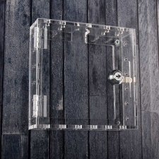 Plexiglas box SECURITY THERMOSTATS with tube inlet