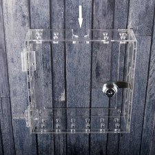 Plexiglas box SECURITY THERMOSTATS with tube inlet