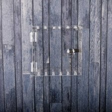 Plexiglas box SECURITY THERMOSTATS with tube inlet