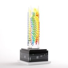 Plexiglas trophy for the ODEON awards