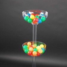 Acrylic plexiglas display stand with 2 HEMISPHERES