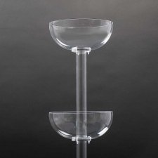 Acrylic plexiglas display stand with 2 HEMISPHERES