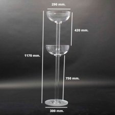 Acrylic plexiglas display stand with 2 HEMISPHERES