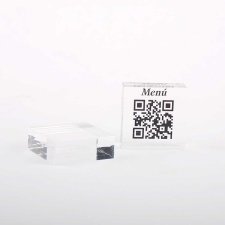 QR RESTAURANT printed on PLEXIGLAS plates