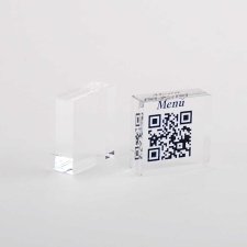 QR RESTAURANT printed on PLEXIGLAS plates