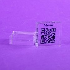 QR RESTAURANT printed on PLEXIGLAS plates