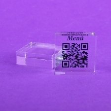 QR RESTAURANT printed on PLEXIGLAS plates