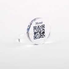 QR RESTAURANT printed on PLEXIGLAS plates