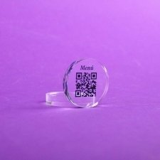 QR RESTAURANT printed on PLEXIGLAS plates