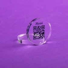 QR RESTAURANT printed on PLEXIGLAS plates