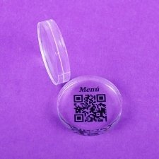 QR RESTAURANT printed on PLEXIGLAS plates