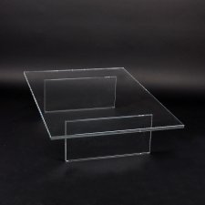 Acrylic plexiglas coffee table DOUBLE FOOT