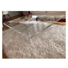 Acrylic plexiglas coffee table DOUBLE FOOT