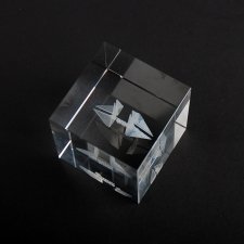 ARAMCO 3D engraved glass block
