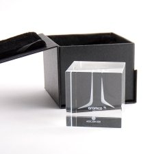 ARAMCO 3D engraved glass block