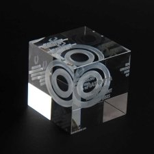 FIAT 3D Engraved Glass Block