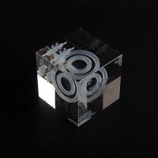 FIAT 3D Engraved Glass Block