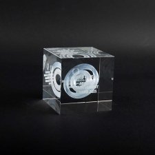 FIAT 3D Engraved Glass Block