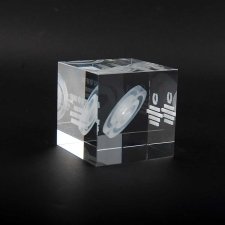 FIAT 3D Engraved Glass Block