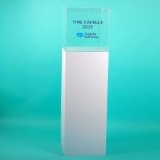 Acrylic time capsule showcase COLGATE PALMOLIVE