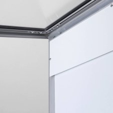 Silver outdoor wall mounted notice board