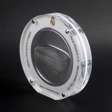 R Madrid CF medal in acrylic tombstone