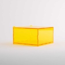 Fluorescent yellow acrylic box
