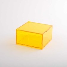 Fluorescent yellow acrylic box