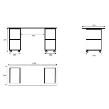 Acrylic perspex plexiglas TABLE DESK