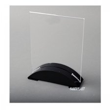 Acrylic plexiglas leaflet display BLACK CURVE