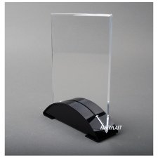 Acrylic plexiglas leaflet display BLACK CURVE