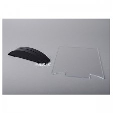 Acrylic plexiglas leaflet display BLACK CURVE