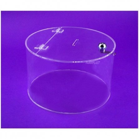 Perspex Piggy Bank CIRCULAR